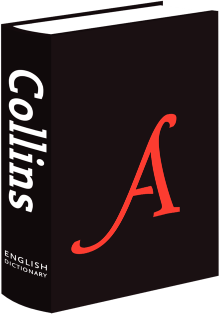 Collins English Dictionary Cover PNG with transparent background