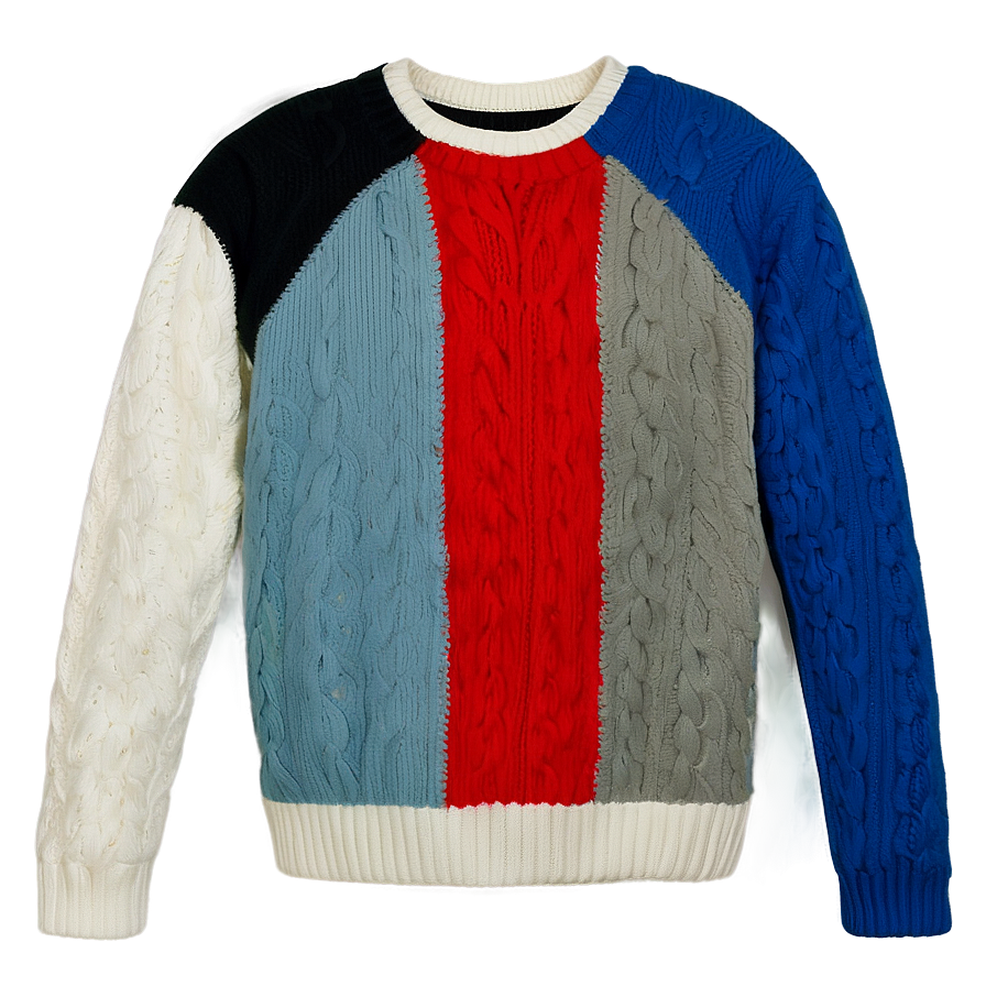 Color Block Crewneck Sweater Png Ecj79