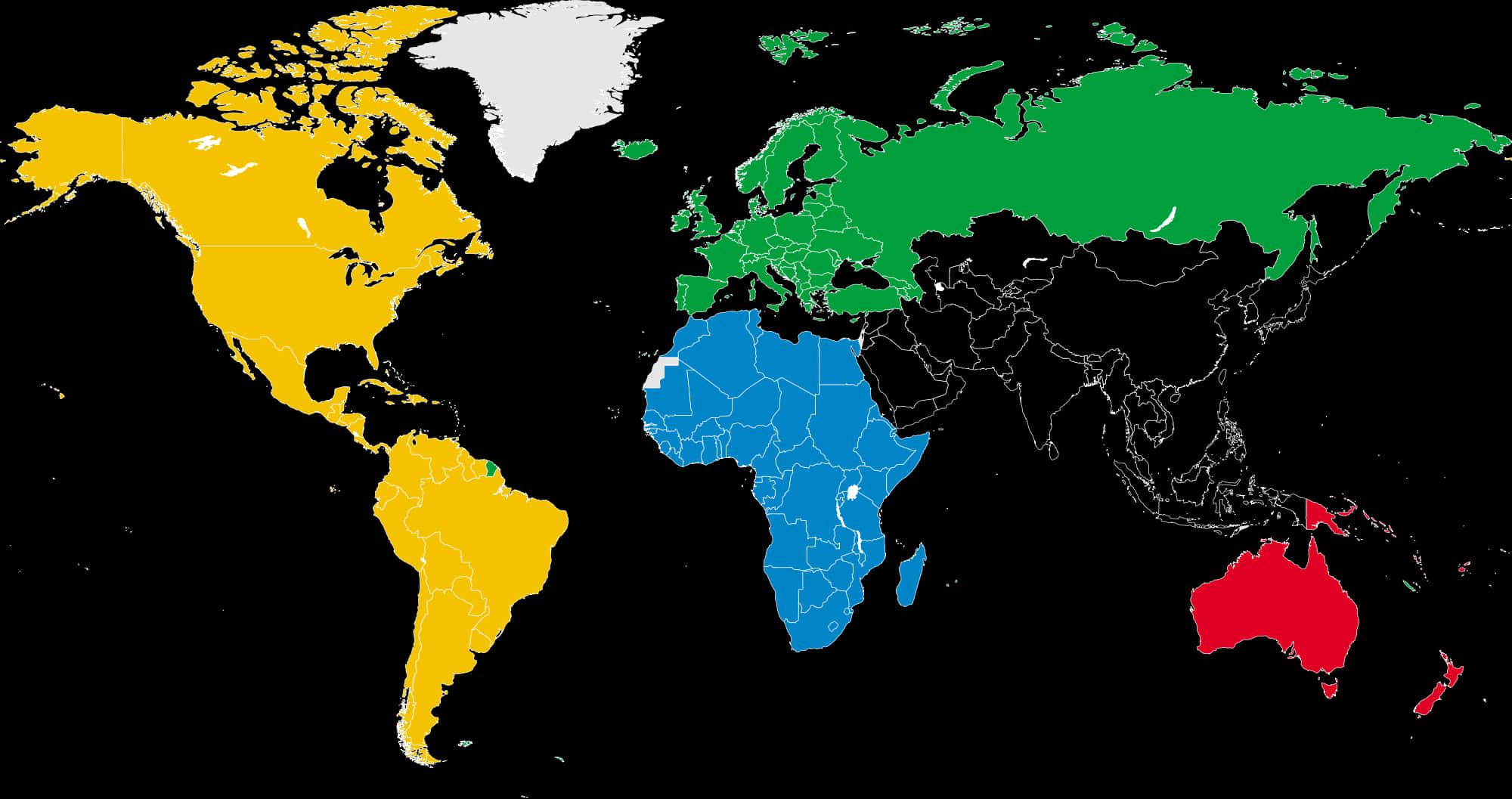 Color Coded World Map