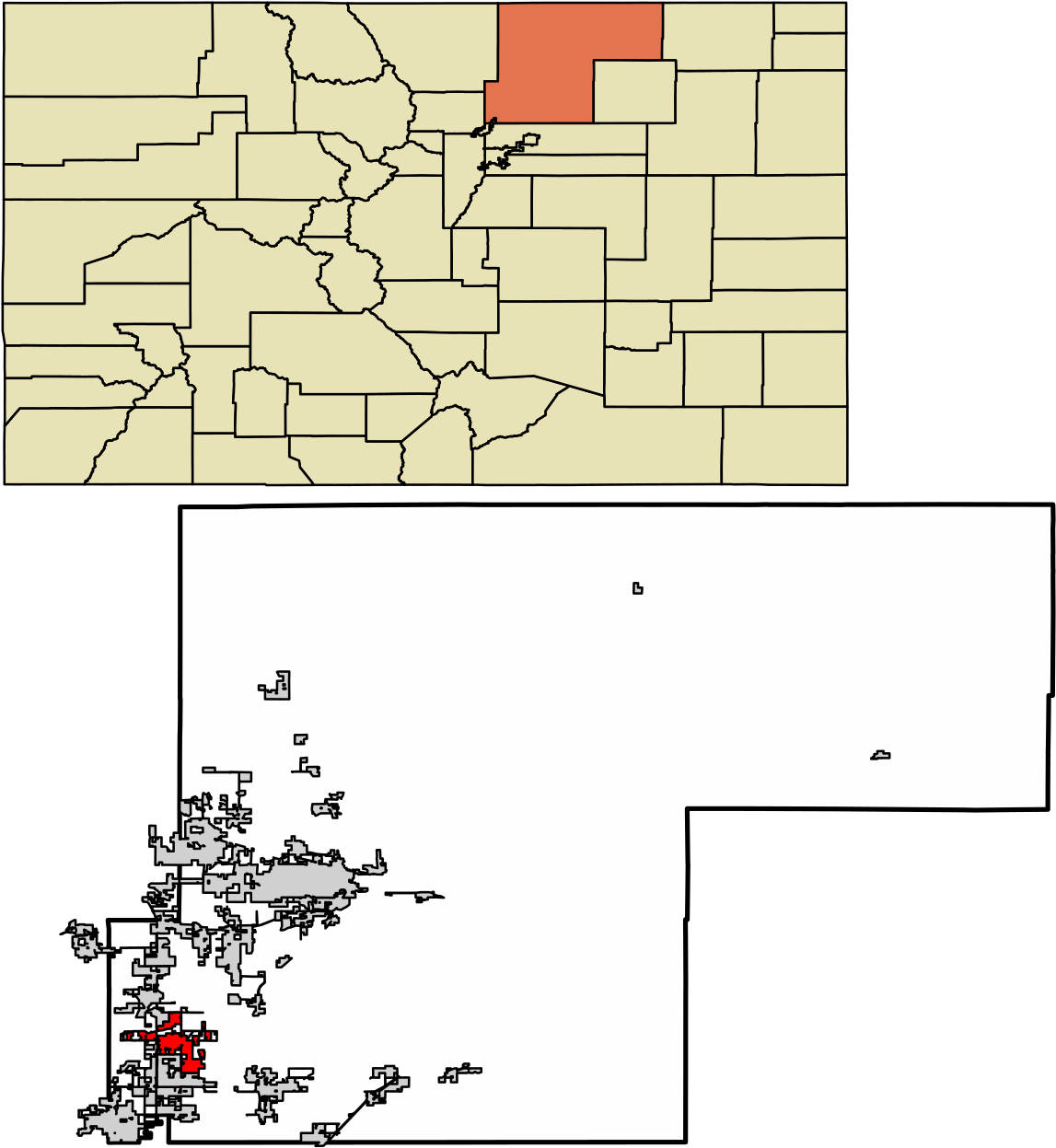 Colorado County Highlighted Map