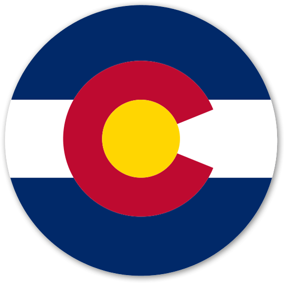 Colorado Circle Flag Sticker - Colorado State Flag, HD Png Download PNG with transparent background