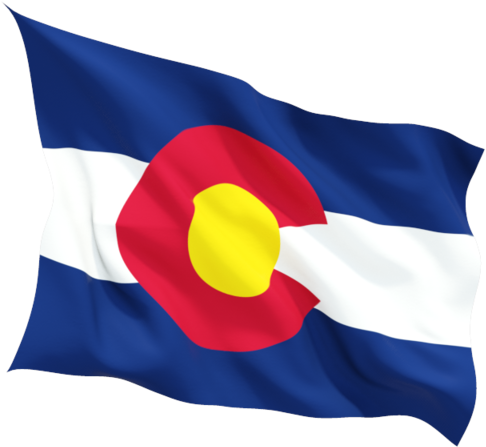 Colorado State Flag Waving