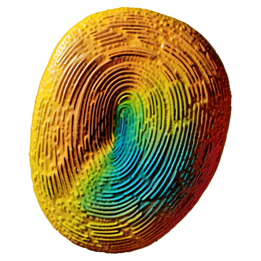 Colored Fingerprint Art Png Lwd31