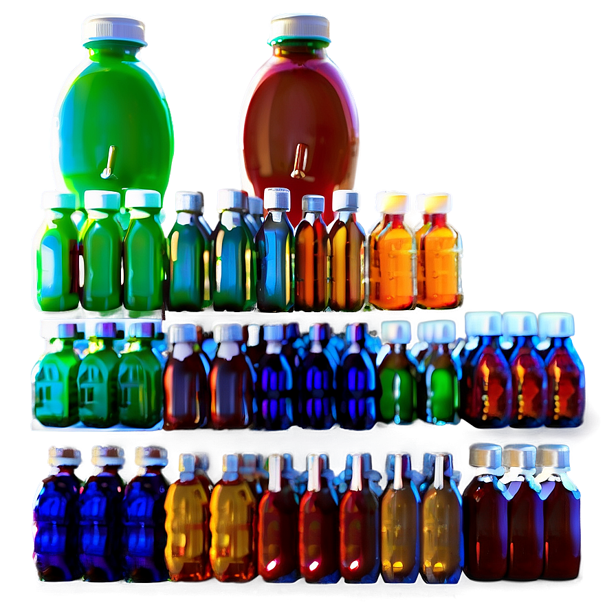 Colored Plastic Bottle Collection Png Tyj93