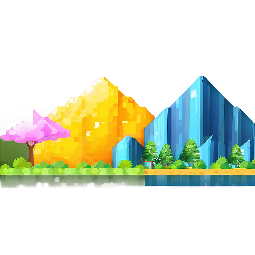 Colorful 16 Bit Landscapes Png 26