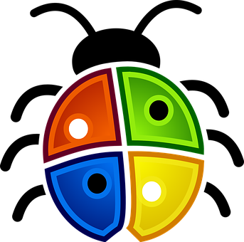 Colorful_ Abstract_ Bug_ Logo PNG with transparent background