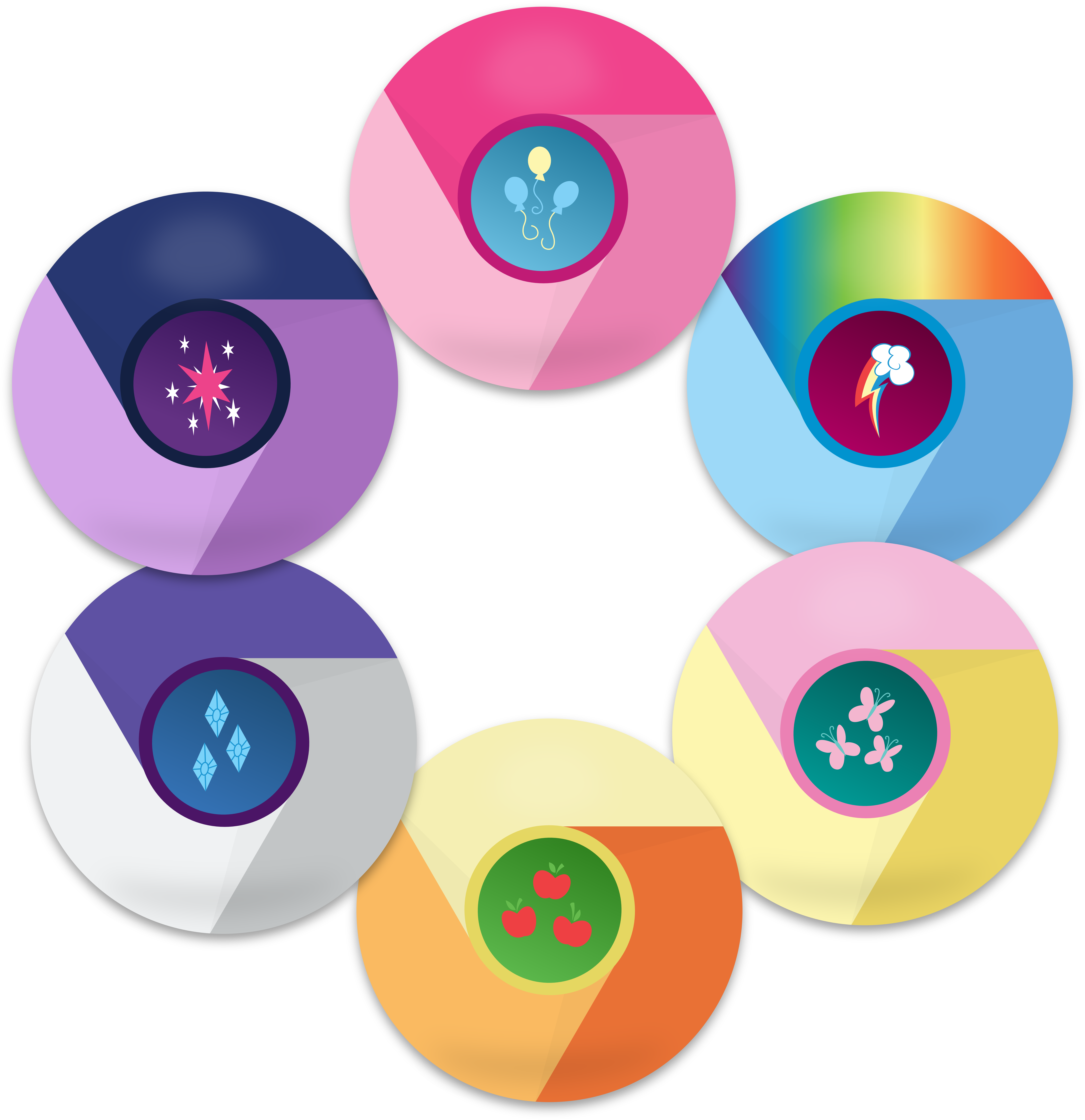 Colorful Abstract Circles Vector PNG with transparent background