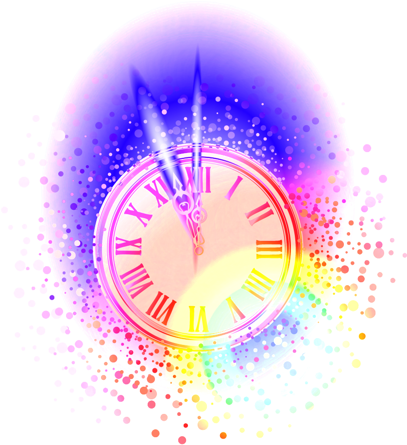 Colorful Abstract Clock Bubble