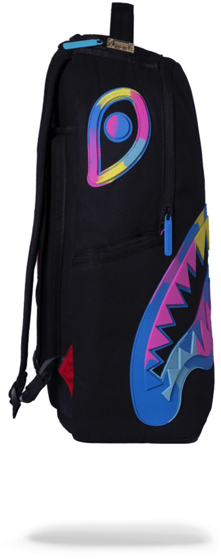 Colorful Abstract Design Backpack PNG with transparent background