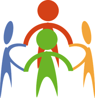 Colorful Abstract Family Unity PNG with transparent background