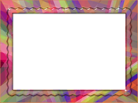 Colorful Abstract Frame PNG with transparent background