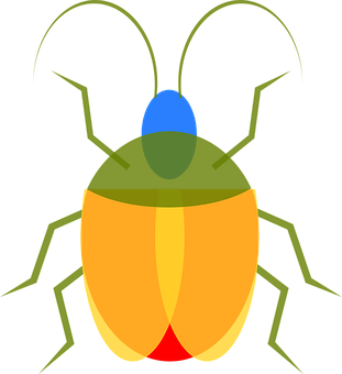 Colorful_ Abstract_ Insect_ Illustration PNG with transparent background