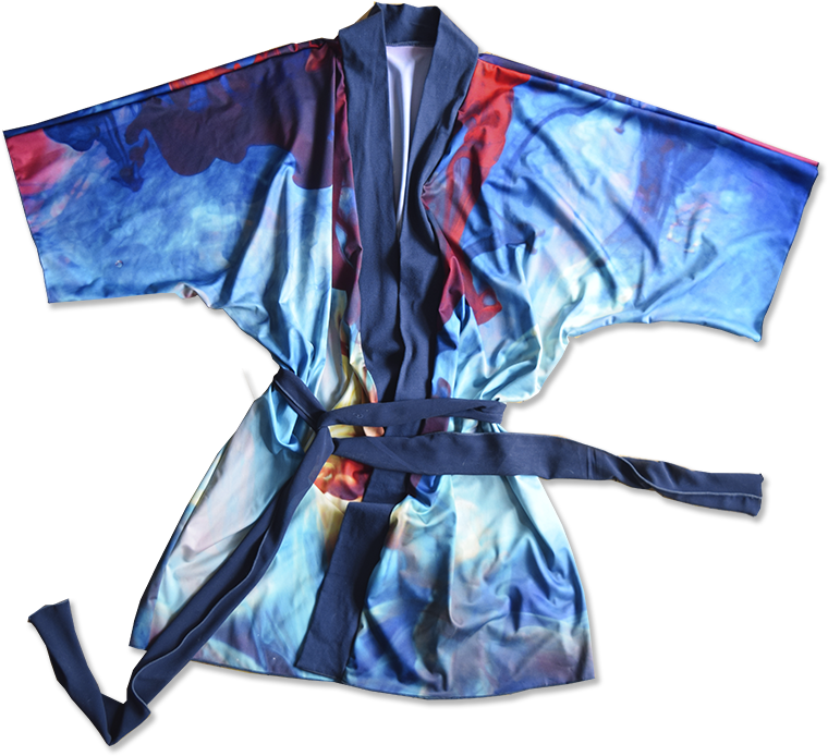 Colorful Abstract Kimono PNG with transparent background