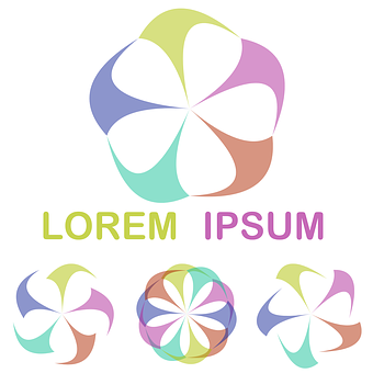 Colorful Abstract Logo Design PNG with transparent background