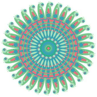 Colorful Abstract Mandala Art PNG with transparent background