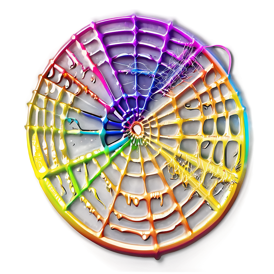 Colorful Abstract Spider Web