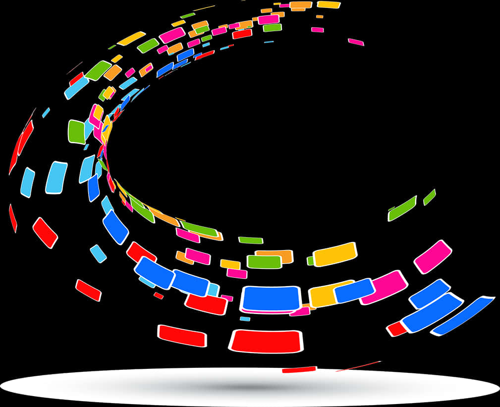 Colorful_ Abstract_ Swirl_ Background PNG with transparent background