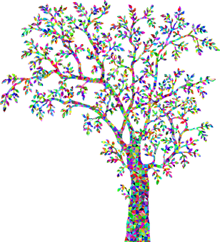 Colorful Abstract Tree Art