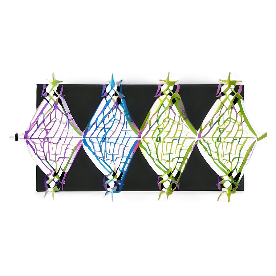 Colorful Abstract Vine Sculpture PNG with transparent background
