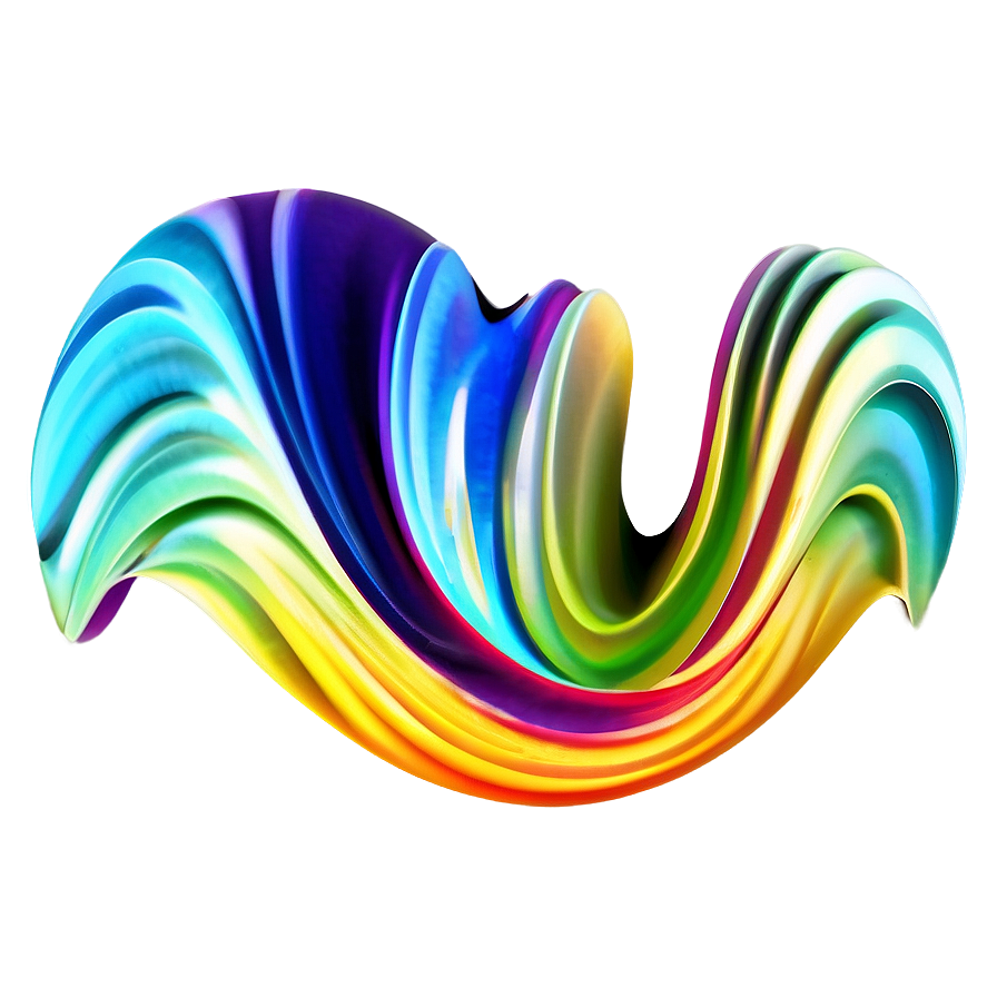 Colorful Abstract Waves PNG vui PNG with transparent background