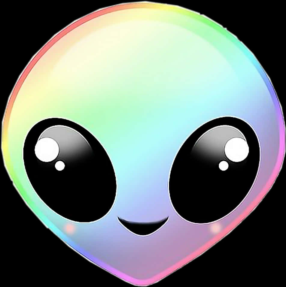 Colorful Alien Emoji Smiling