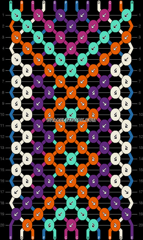Transparent Diamond Pattern Png - Friendship Bracelet Patterns Diamond, Png Download PNG with transparent background