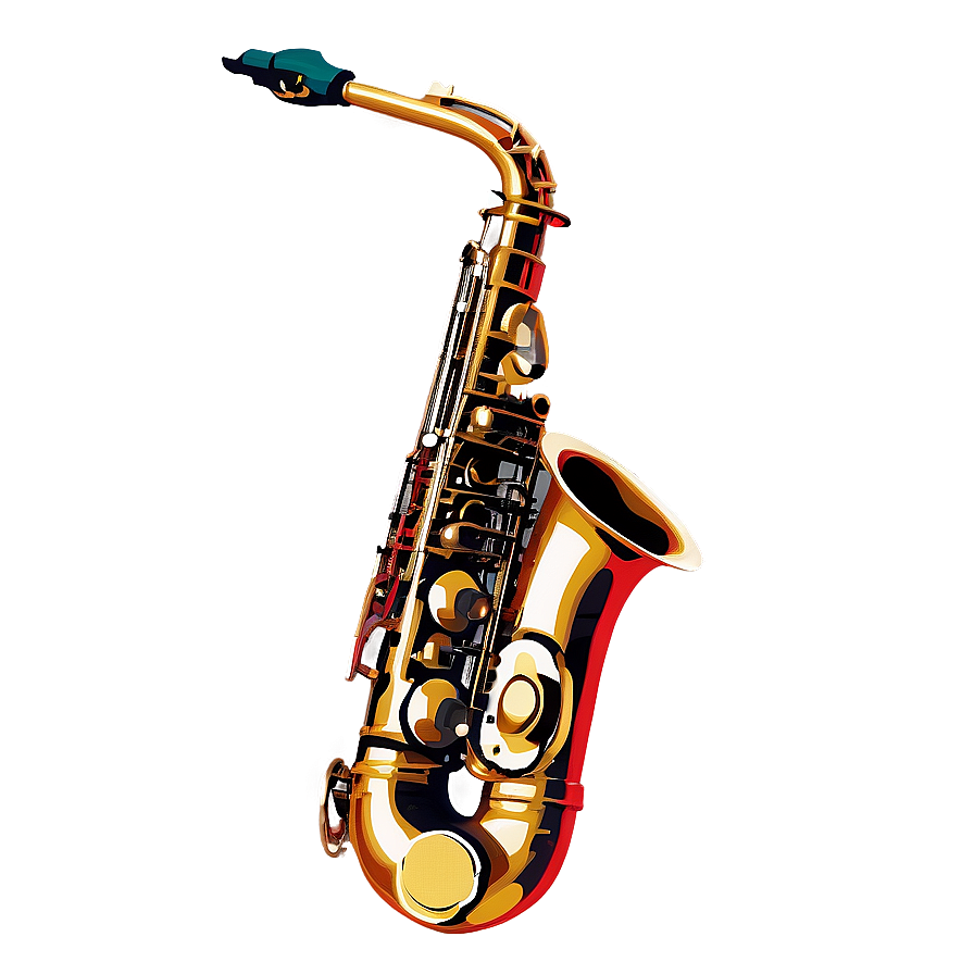 Colorful Alto Saxophone Png Iid4