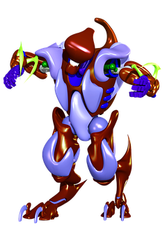 Colorful Animated Robot PNG with transparent background