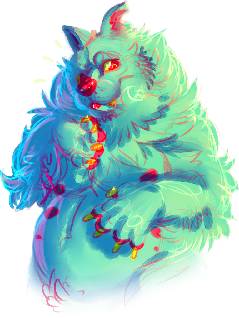 Colorful Animated Werewolf