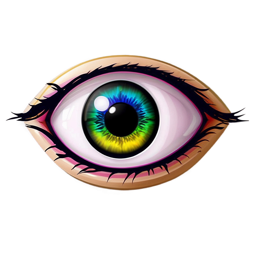 Colorful Anime Eyes Png Trp