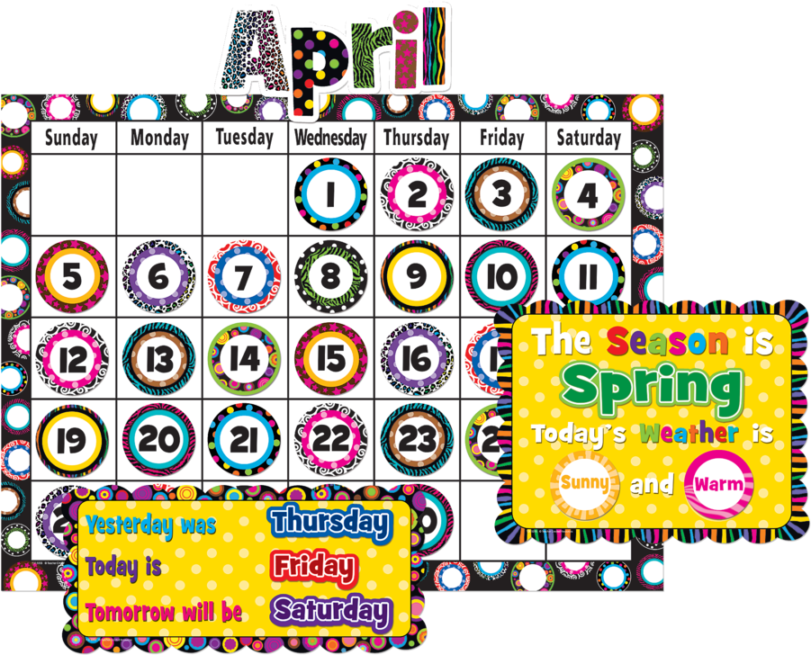 Colorful April Calendar Clipart