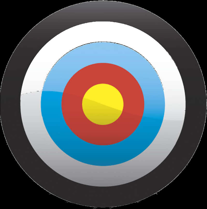 Colorful Archery Target Closeup PNG with transparent background