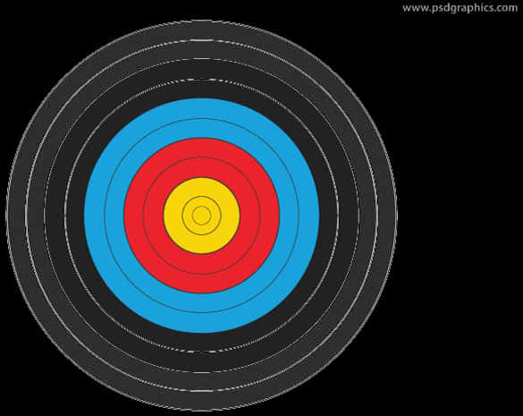 Colorful Archery Target PNG with transparent background