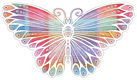 Colorful Artistic Butterfly Illustration