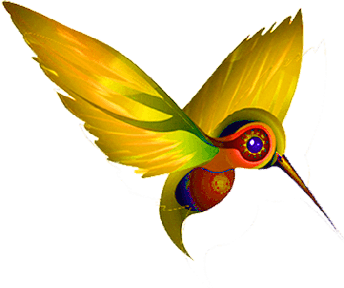 Colorful Artistic Hummingbird Illustration