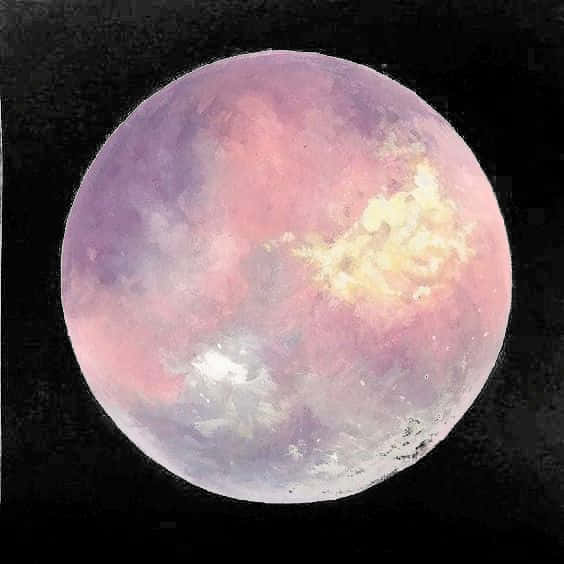 Colorful Artistic Moon Rendering