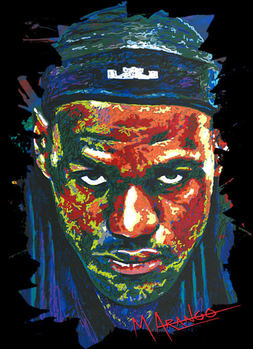 Colorful Artistic Portrait PNG with transparent background