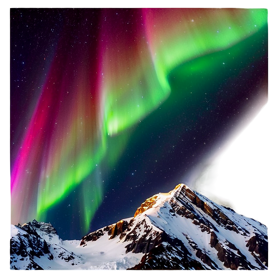 Colorful Aurora Over Mountains Png 06202024