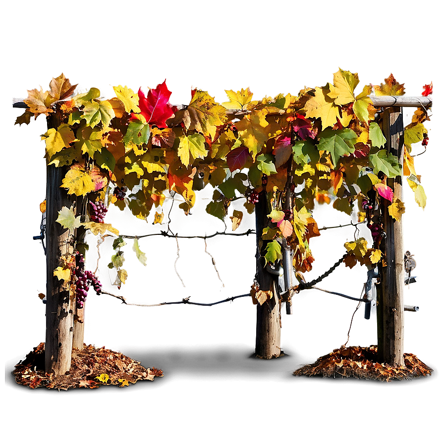 Colorful Autumn Vineyard Photo Png 63