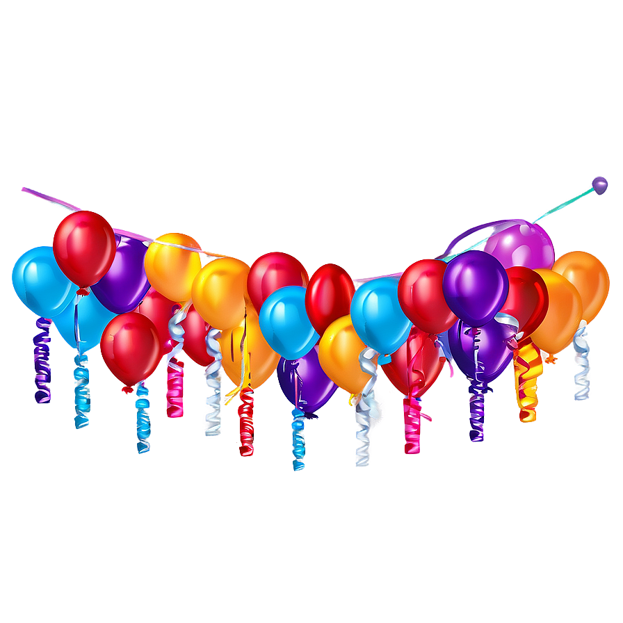 Colorful Balloon Garland Designs Png Byj