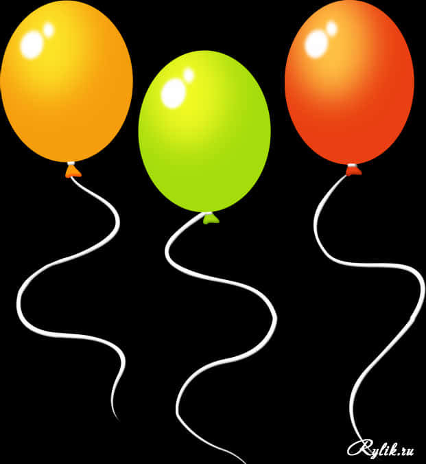 Colorful Balloons Transparent Background