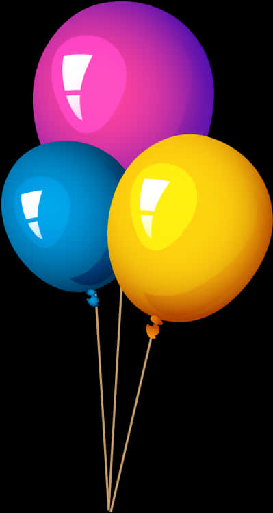 Colorful Balloons Transparent Background