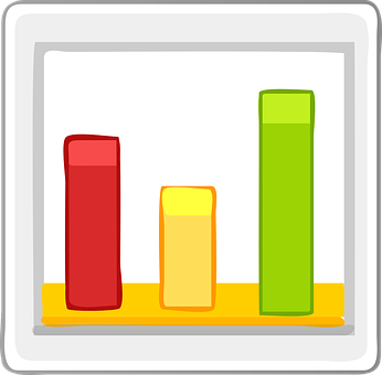 Colorful Bar Chart Icon PNG with transparent background
