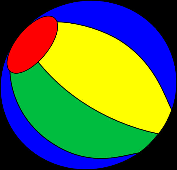 Colorful Beach Ball Illustration