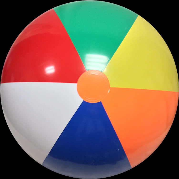 Colorful Beach Ball Isolatedon Black Background.jpg