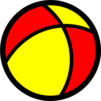 Colorful Beach Volleyball Graphic PNG with transparent background