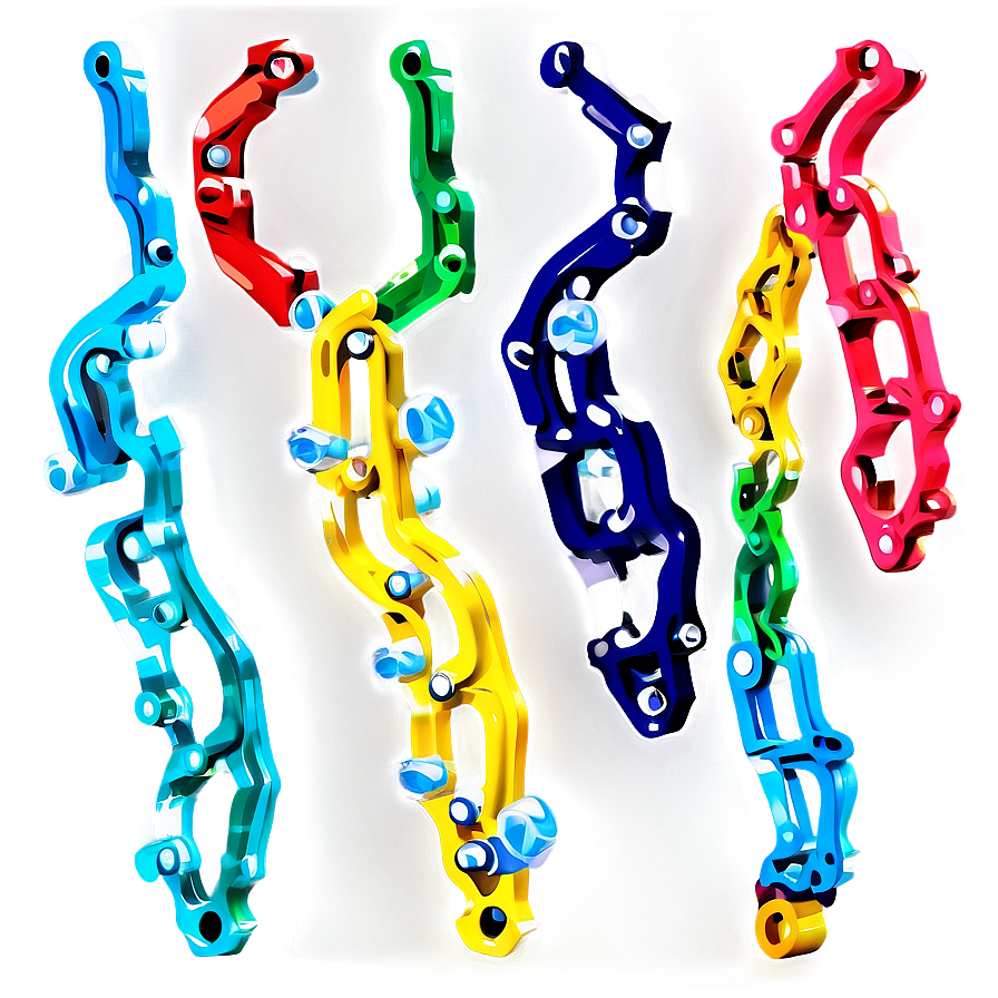 Colorful Bicycle Chain Png 06292024