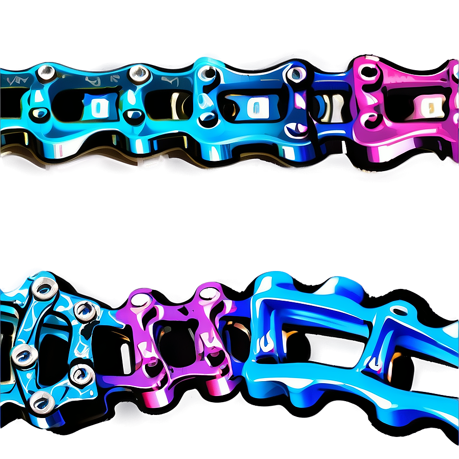 Colorful Bicycle Chain Png 52