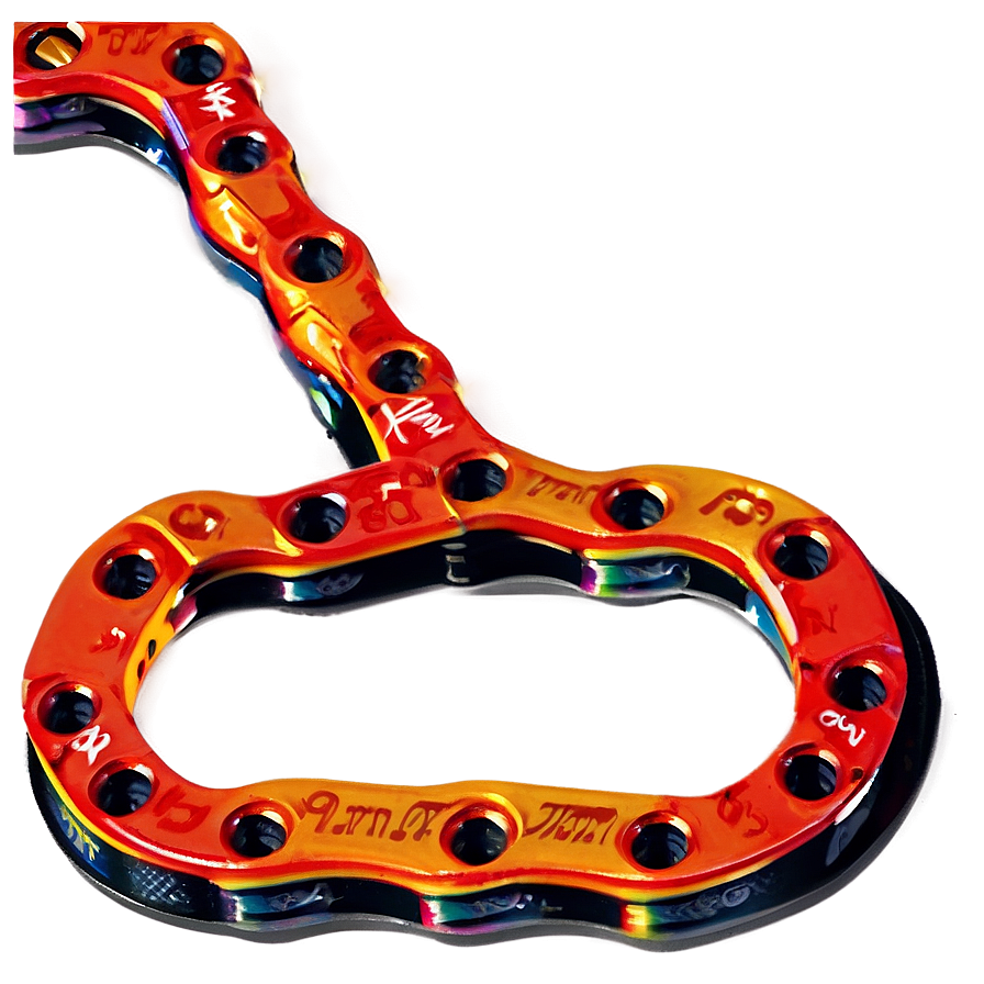 Colorful Bicycle Chain Png 83