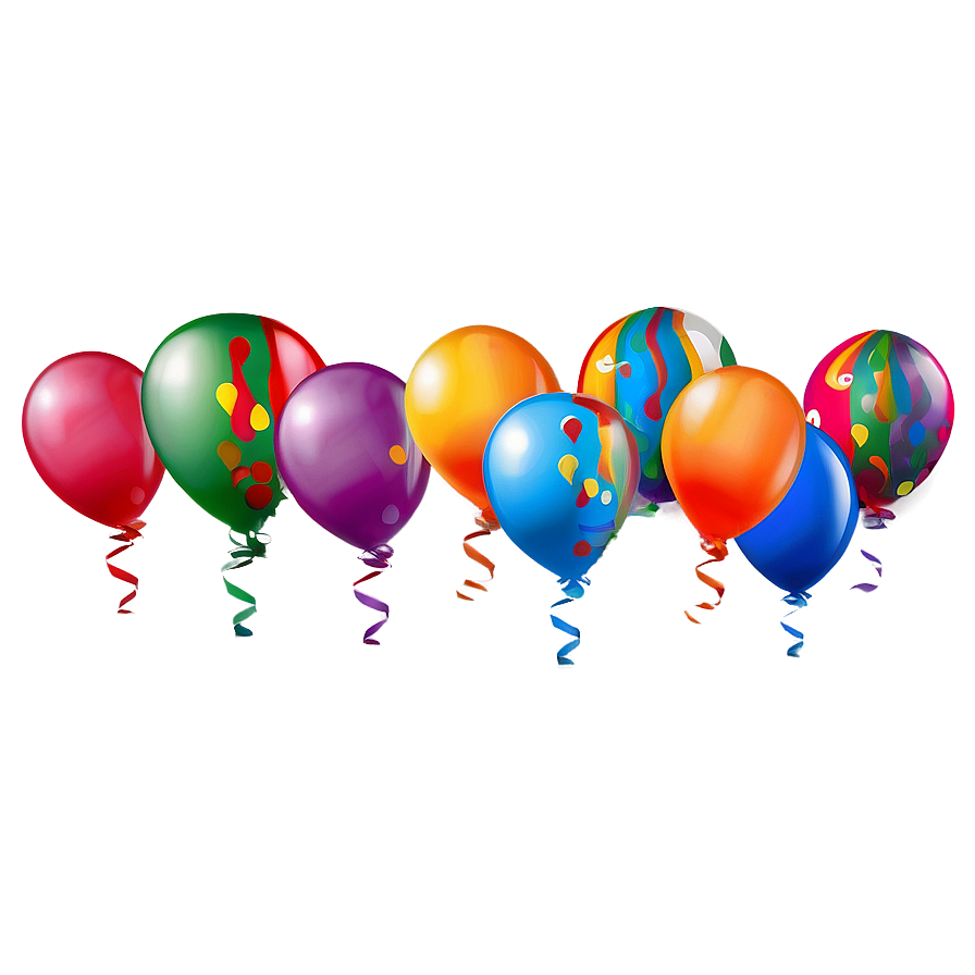 Colorful Birthday Balloon Png 06272024